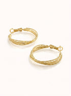 Textured Gold Minimalist Hoop Earrings