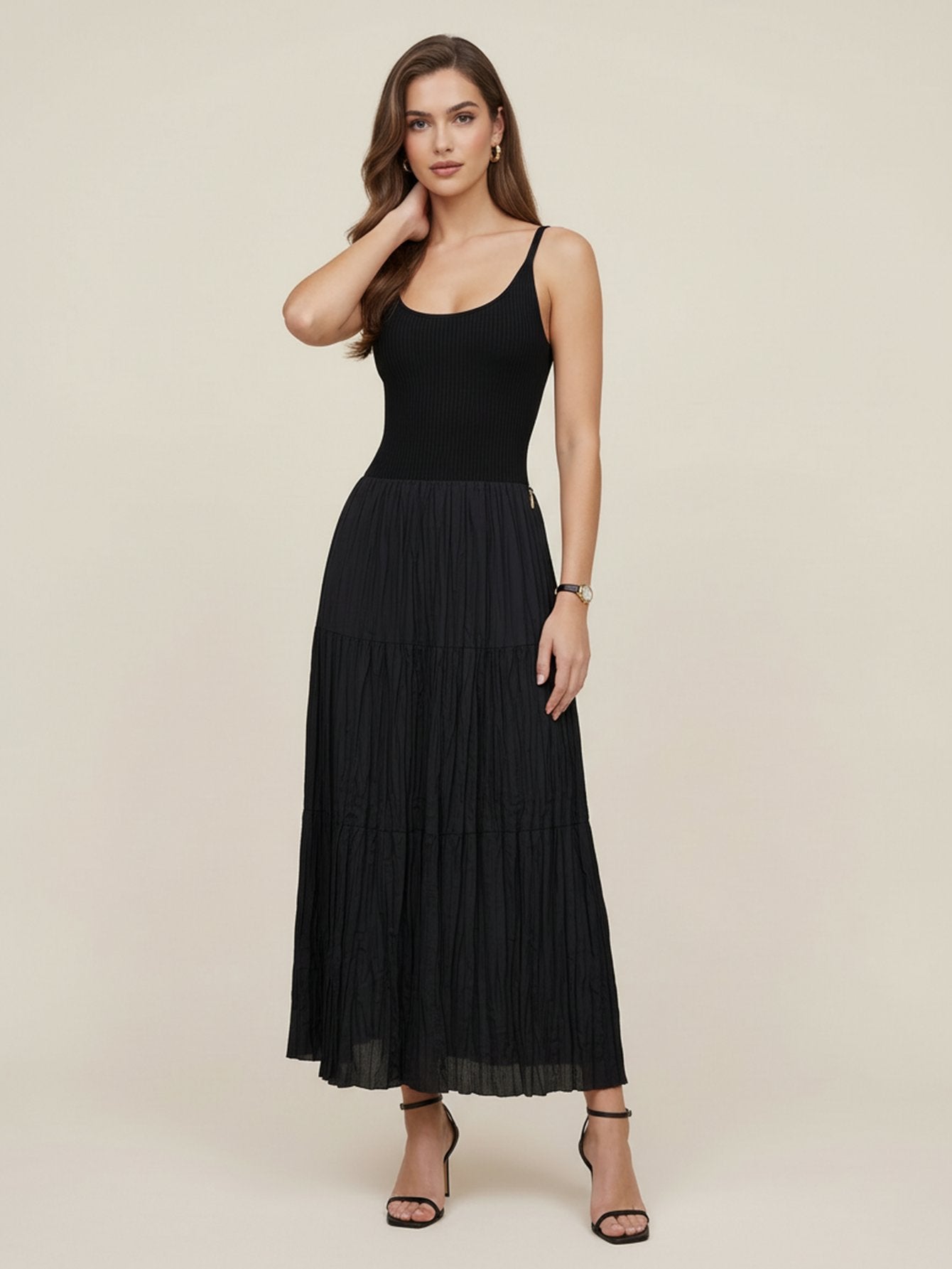 MO&Co. Paneled Maxi Tank Dress
