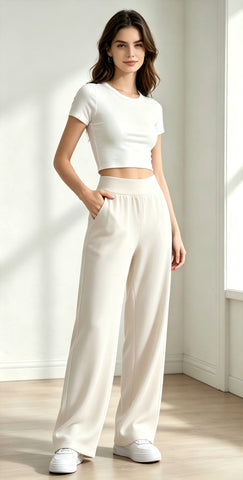 High Waisted Pockets Wide Leg Yoga Pants