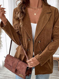 Double Breasted Corduroy Blazer Jacket