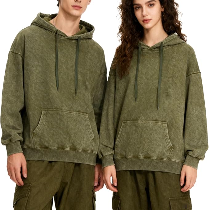 Oversized Acid Wash Unisex Hoodie