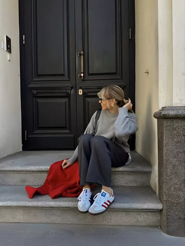 Oversized Crewneck Soft Knit Sweater