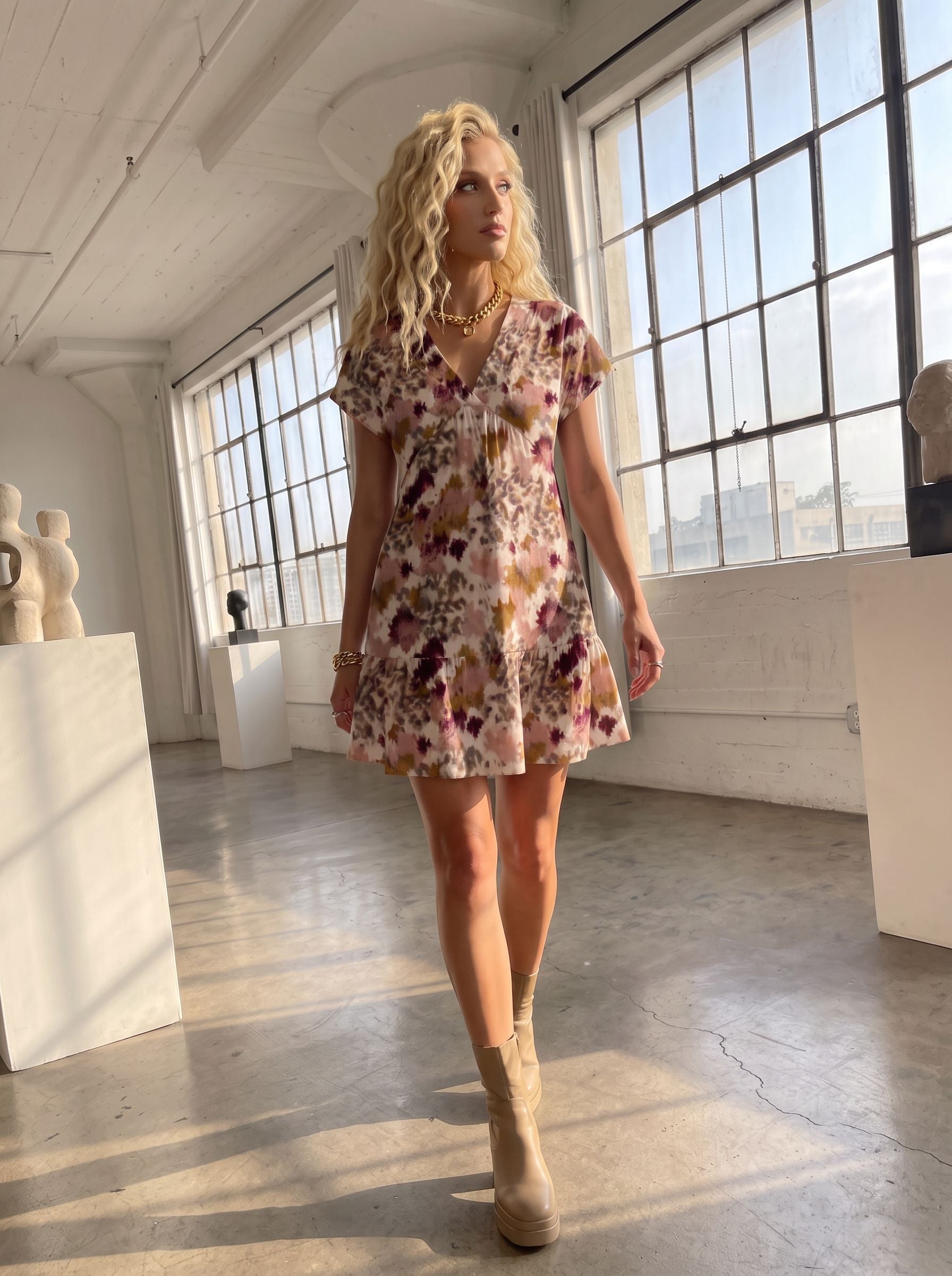 Mahlet B's Abstract Splatter Print Mini Dress