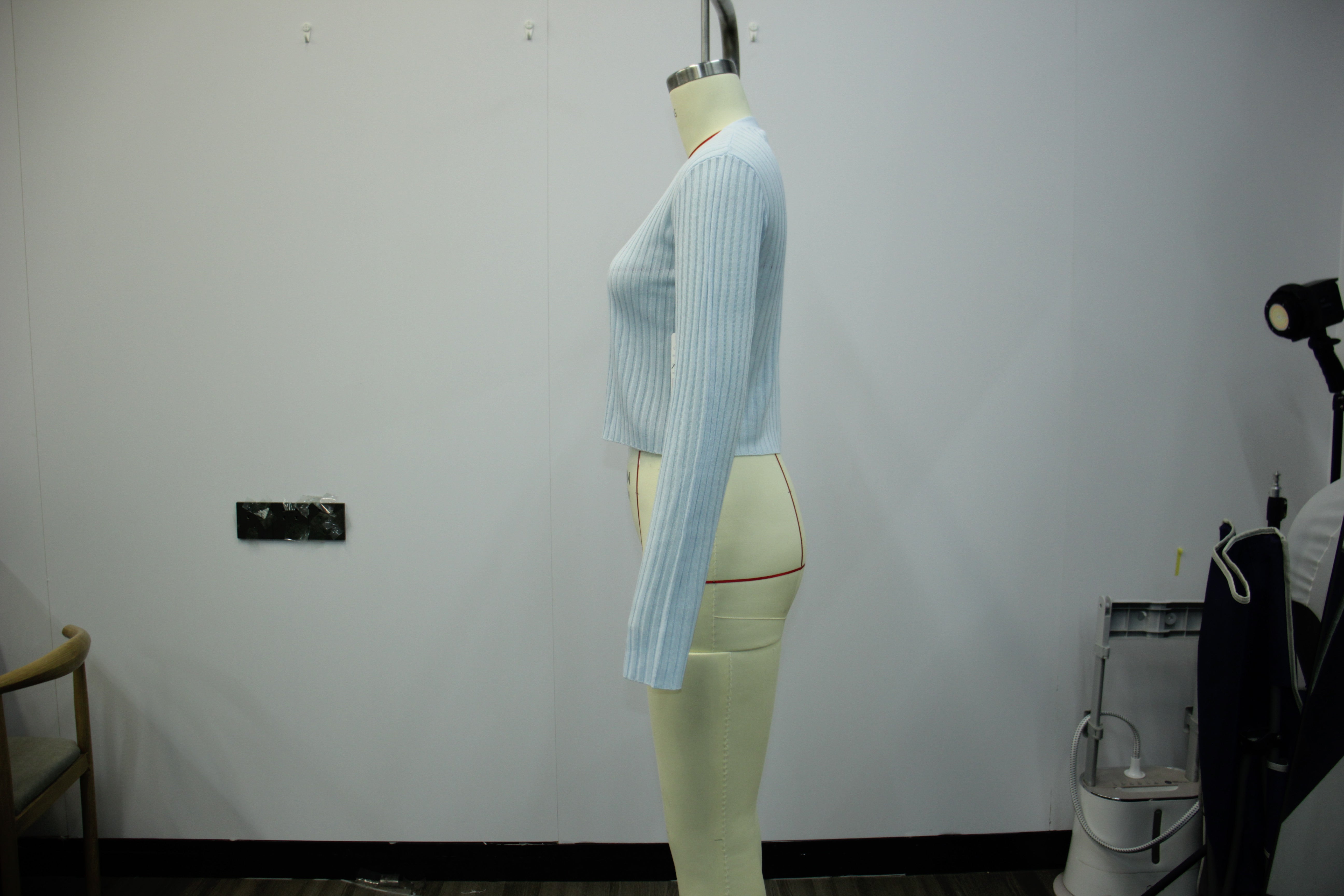 Cropped Ribbed Knit Cardigan Sweater
