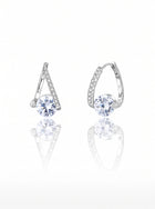 Elegant Sparkling Cubic Zirconia Hoop Earrings