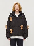 Playful Teddy Bear Puffer Jacket