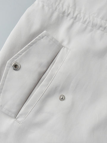 Casual Drawstring Waist Utility Trench Coat