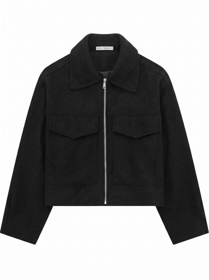 Cozy Textured Zip Up Jacket
