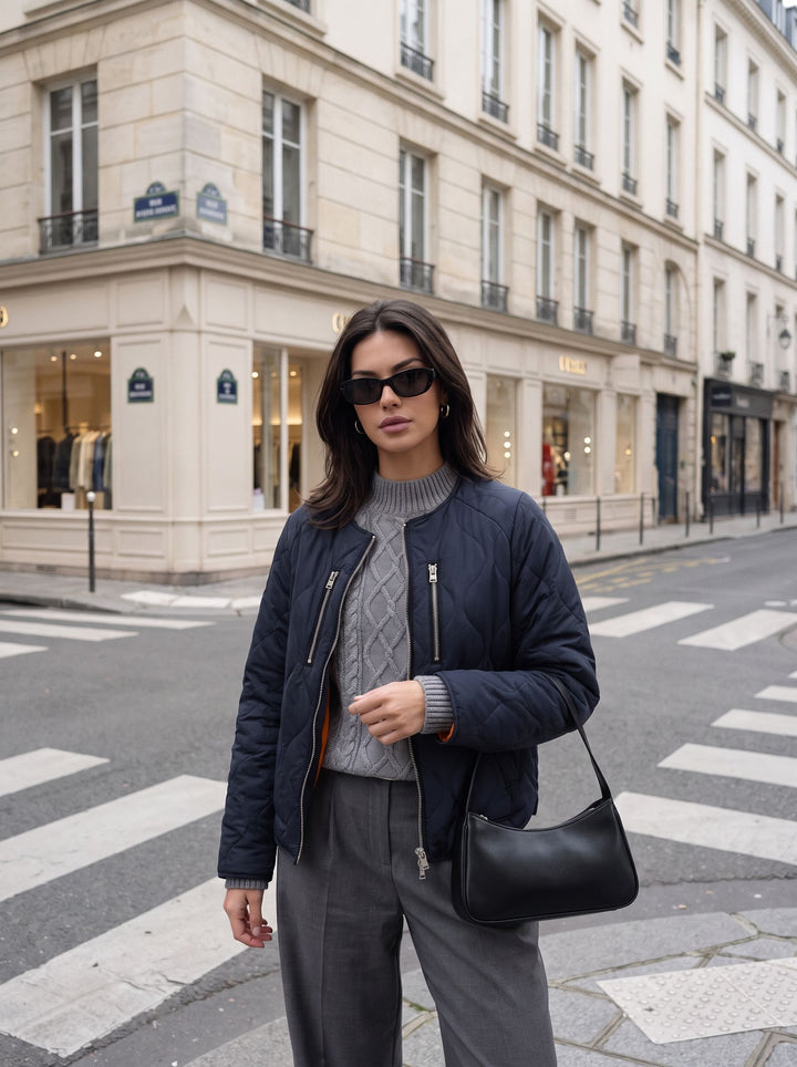 Lightweight Quilted Zip Up Jacket