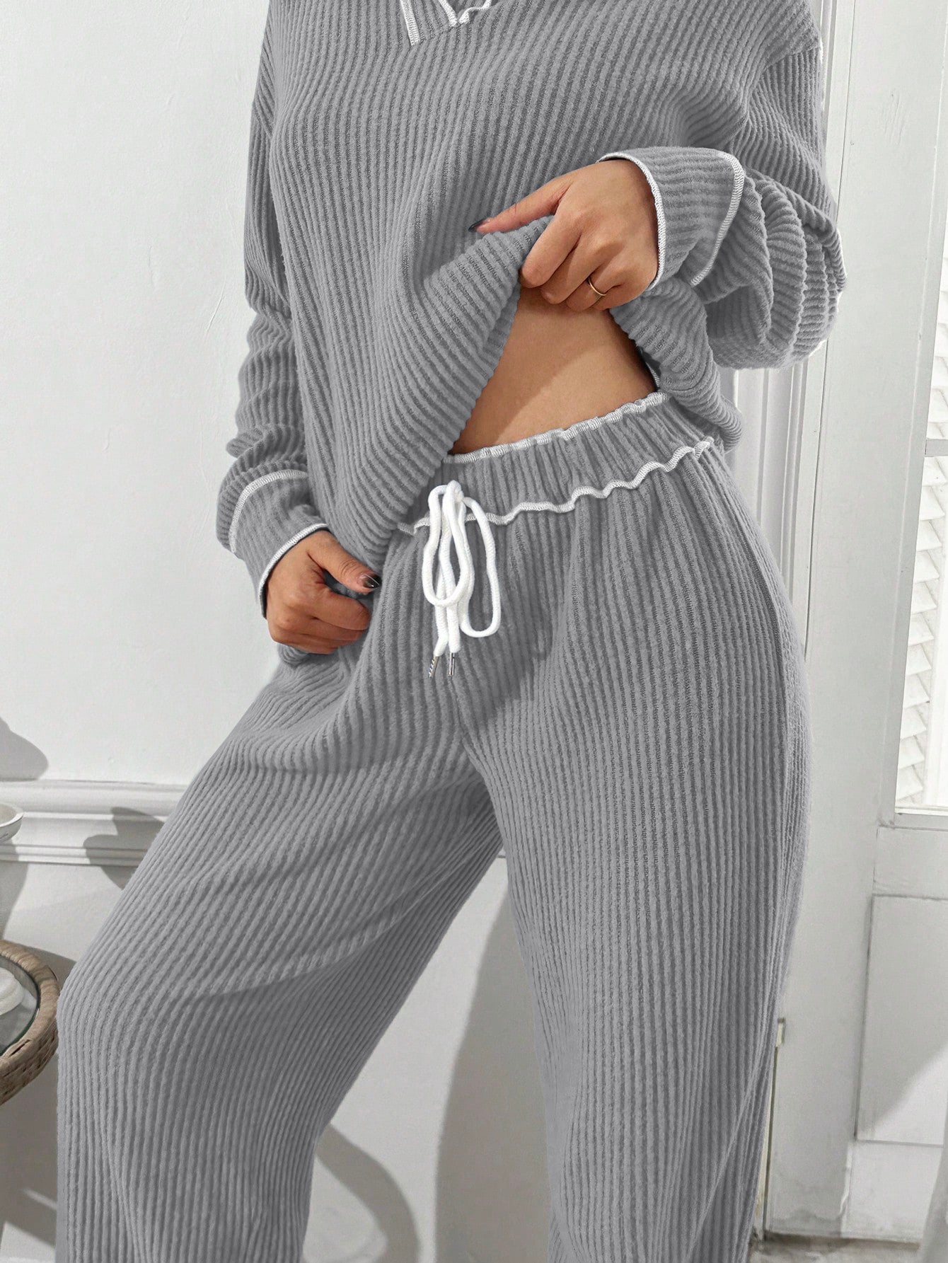 Cozy Ribbed Knit Lounge Set