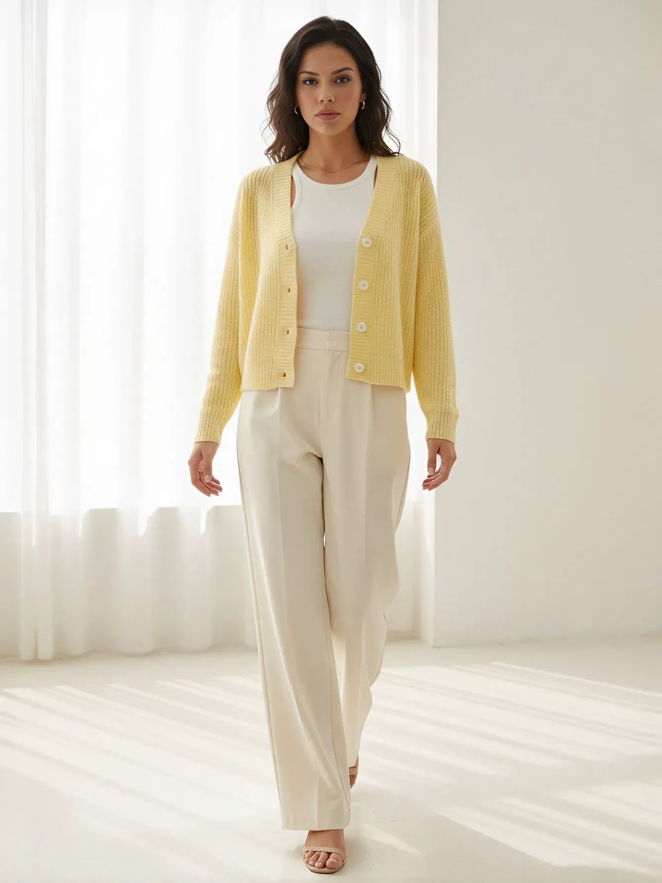 Cozy Soft V Neck Knit Cardigan