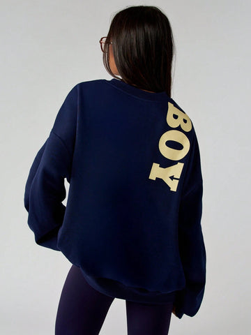 Oversized Graphic Play Print Sweatshirt