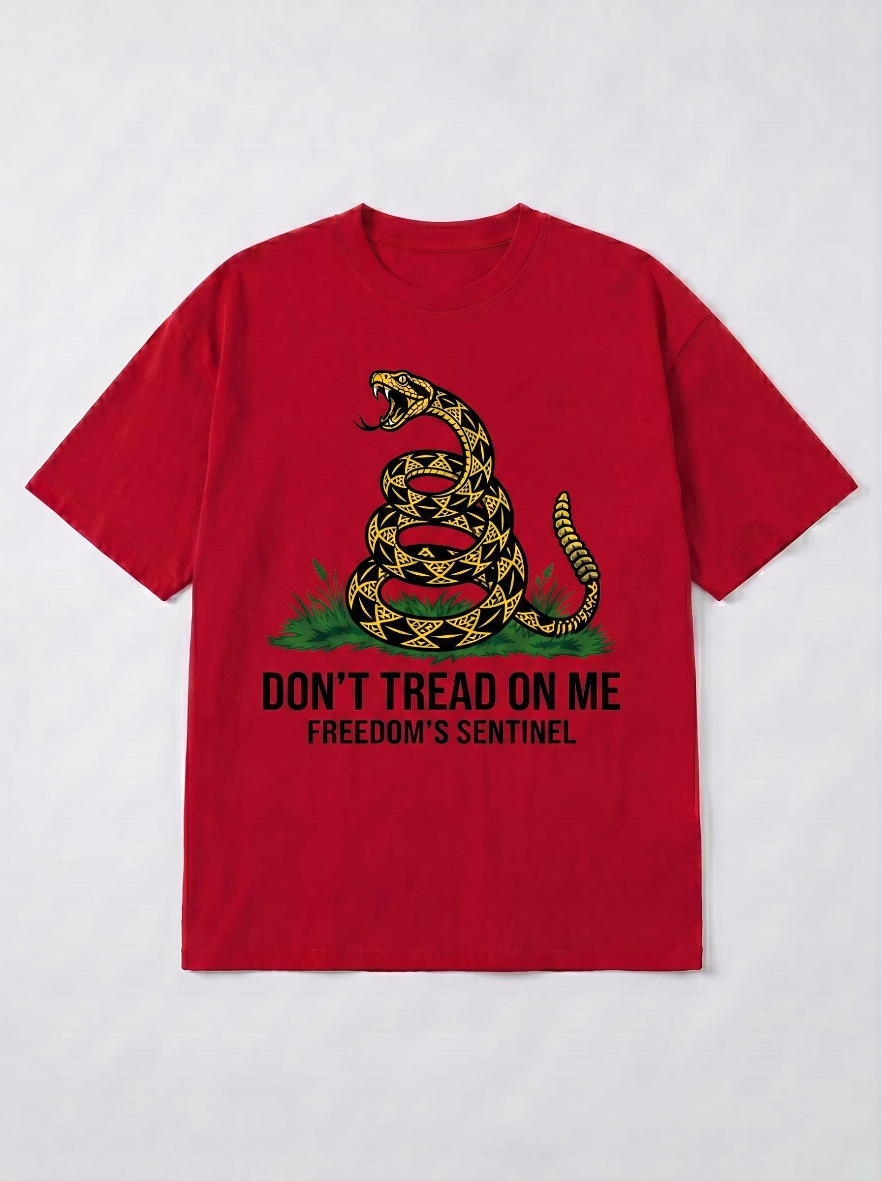 Patriotic Snake Graphic Mens T-Shirt