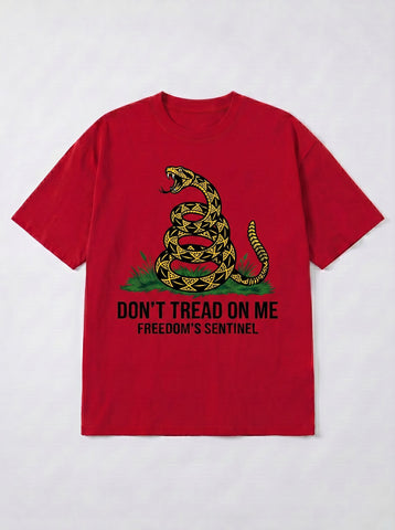 Patriotic Snake Graphic Mens T-Shirt