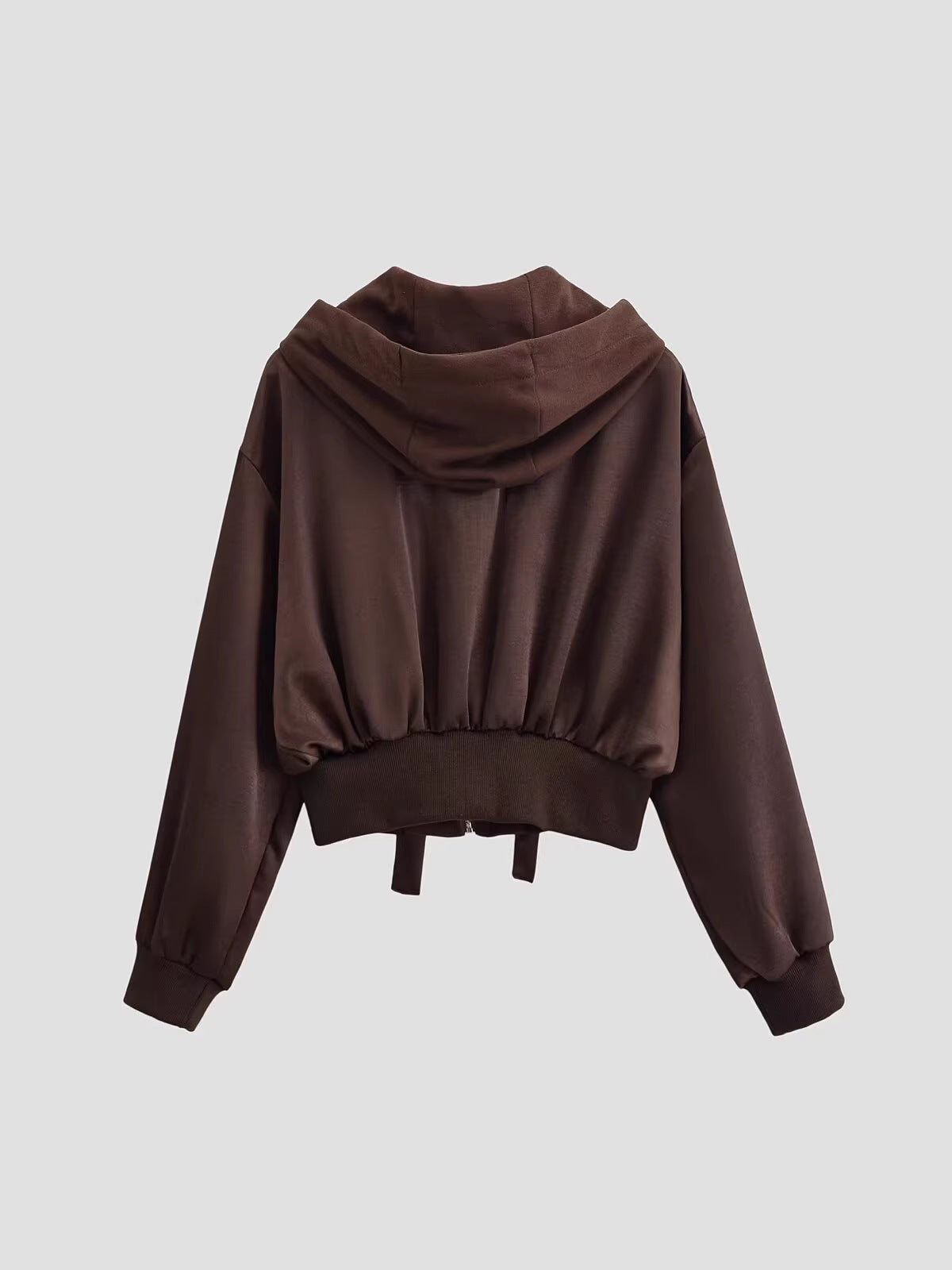 Cropped Zip Up Hoodie