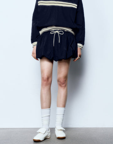 Urban Revivo Oversized A-Line Skirts-Navy Blue