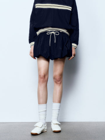 Urban Revivo Oversized A-Line Skirts-Navy Blue