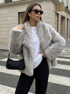 Luxurious Plush Faux Fur Coat