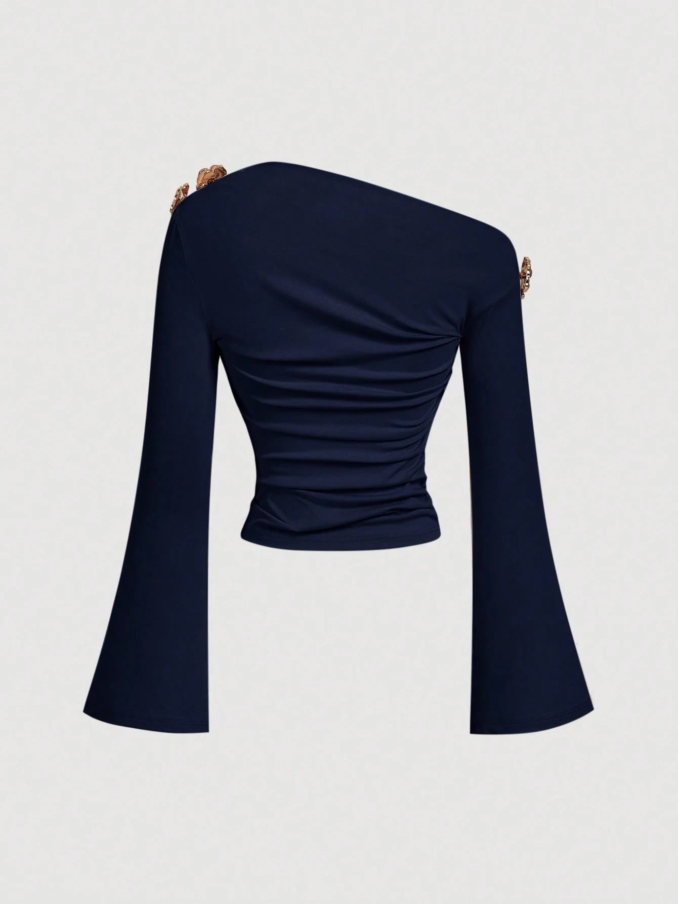 Elegant Ruched One Shoulder Top
