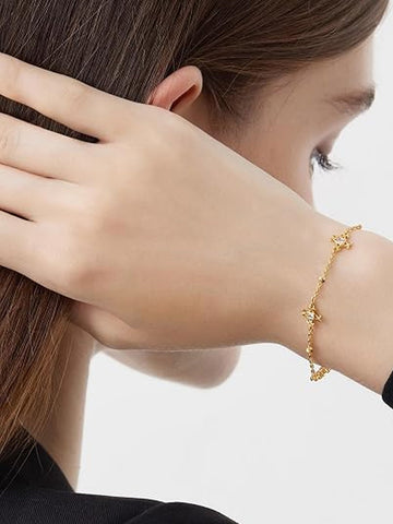 Dainty Gold Cubic Zirconia Bracelet