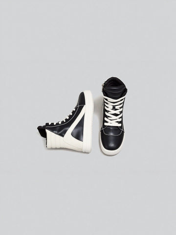 High Top Side Zipper Modern Sneakers