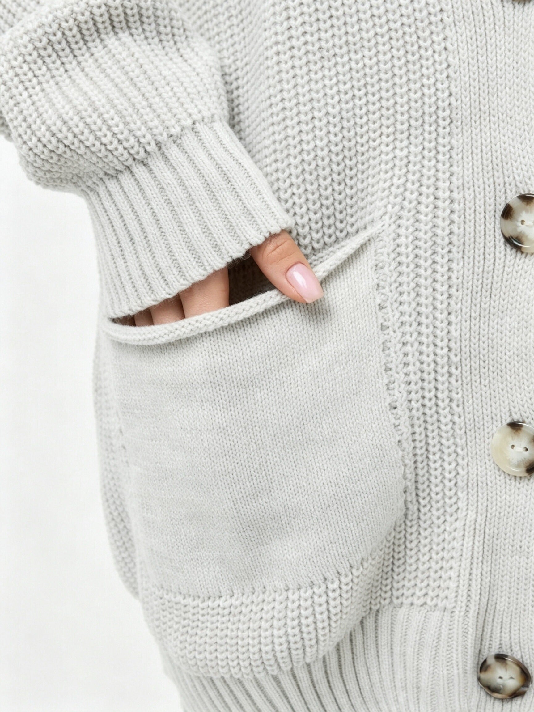 Chunky Oversized Button Down Cardigan