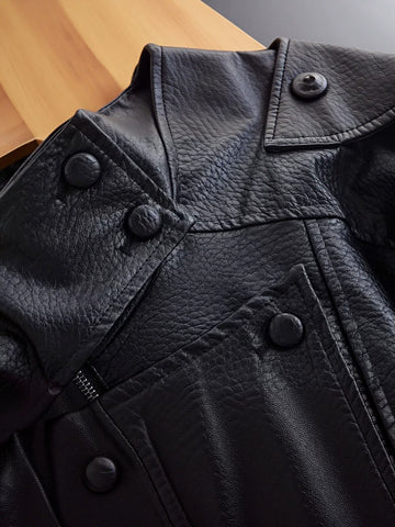 Oversized Vintage Faux Leather Jacket
