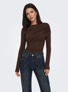 Ruched Slim Fit Long Sleeve Tee