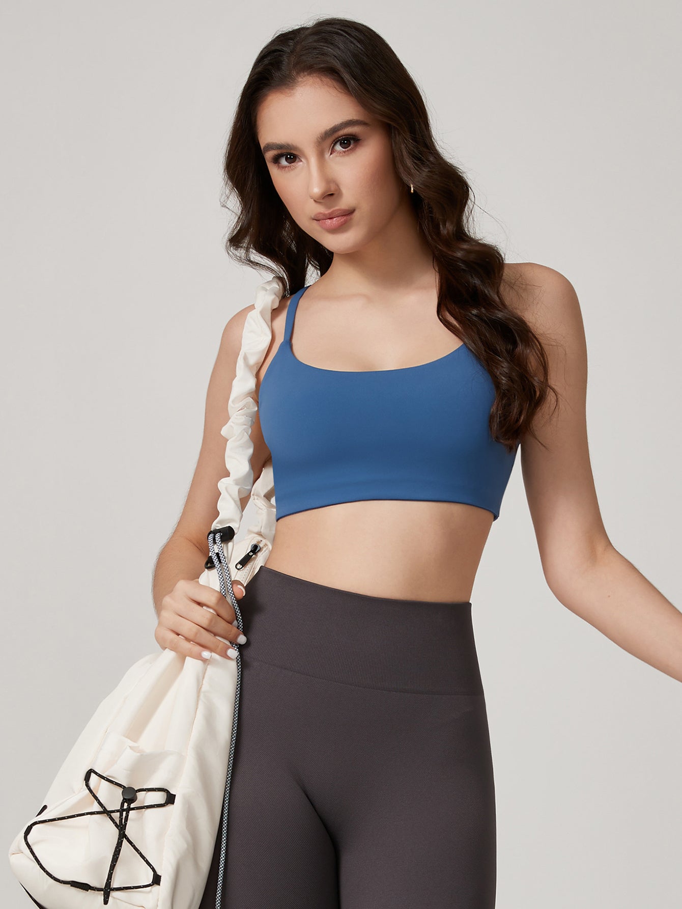 U Neck Stretchy Minimalist Yoga Vest-Multicolor