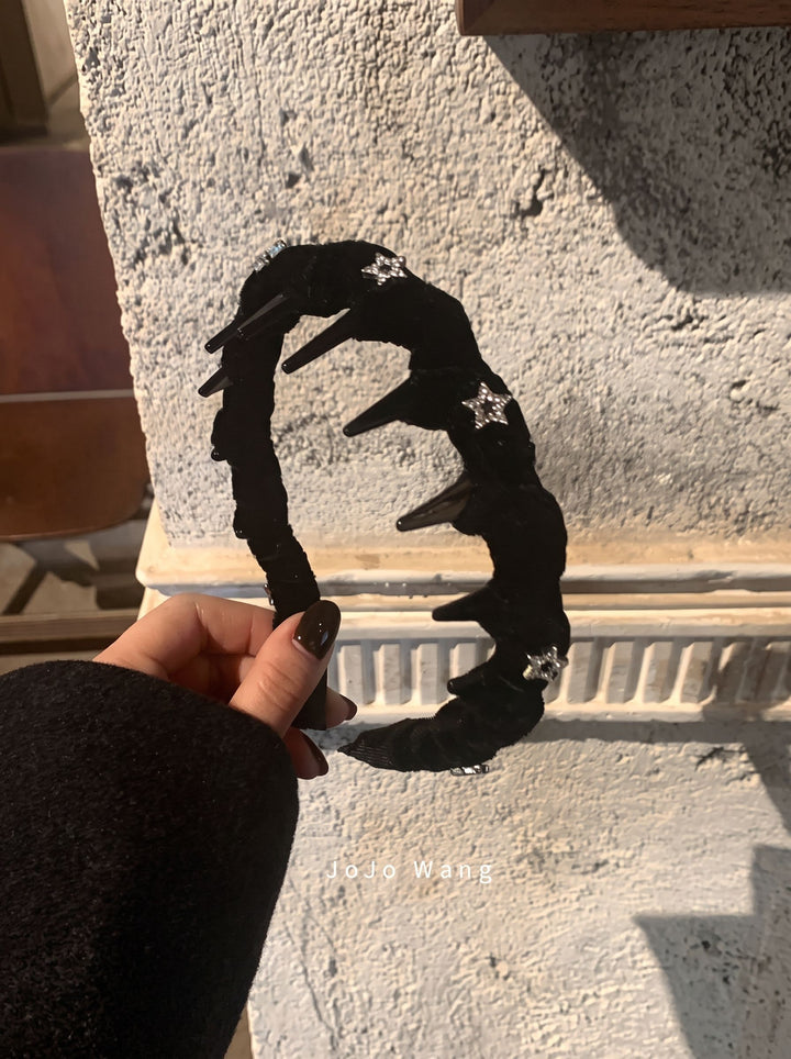 Sparkly Velvet Star Teeth Headband