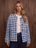 Classic Houndstooth Button Up Jacket