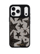 Black Glitter Star Pattern Phone Case