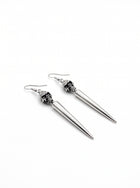 Gothic Skull Spike Dangle Earrings