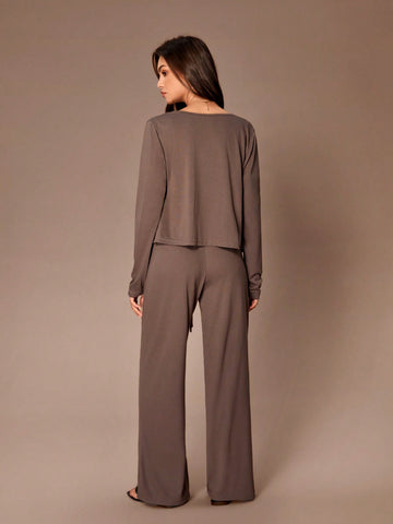 Cozy Button Up Lounge Set