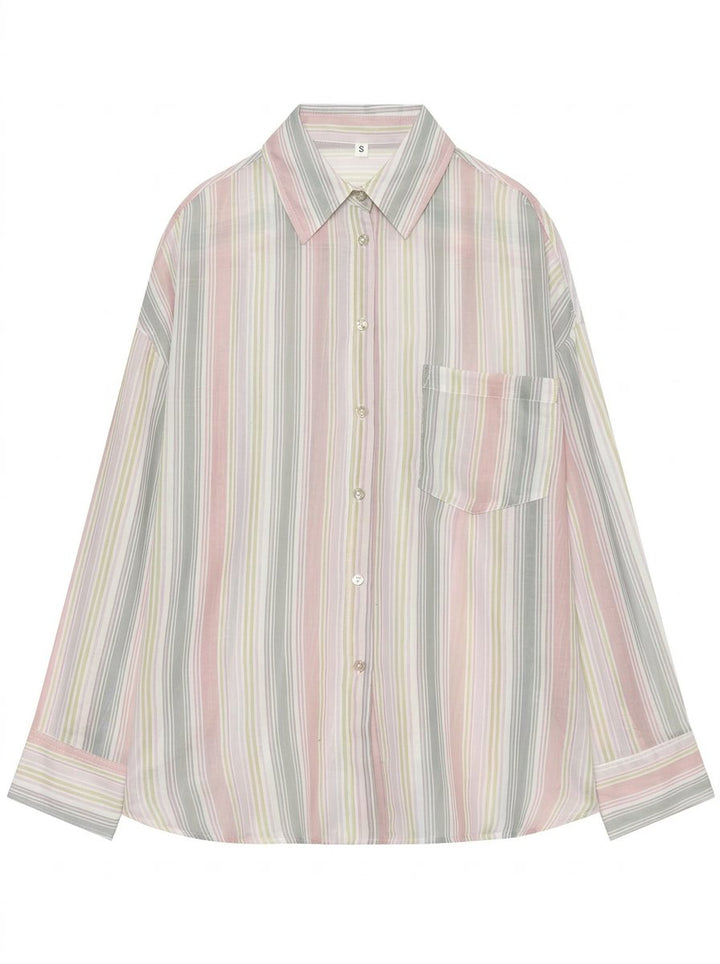 Oversized Striped Button Down Shirt