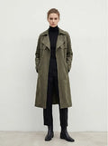 Classic Suede Long Trench Coat