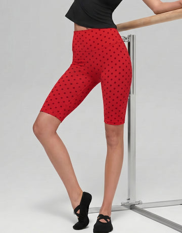High Waisted Polka Dot Yoga Shorts