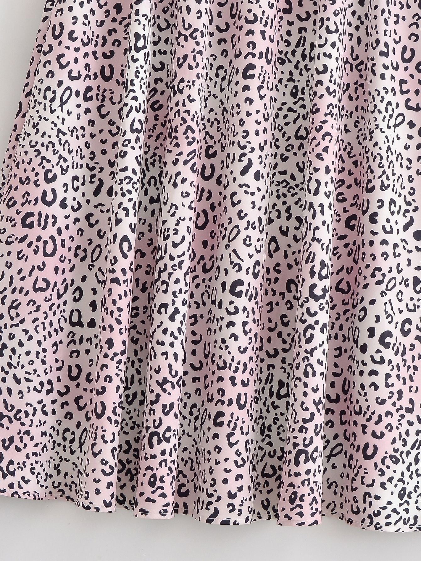 High Waisted Leopard Print Midi Skirt