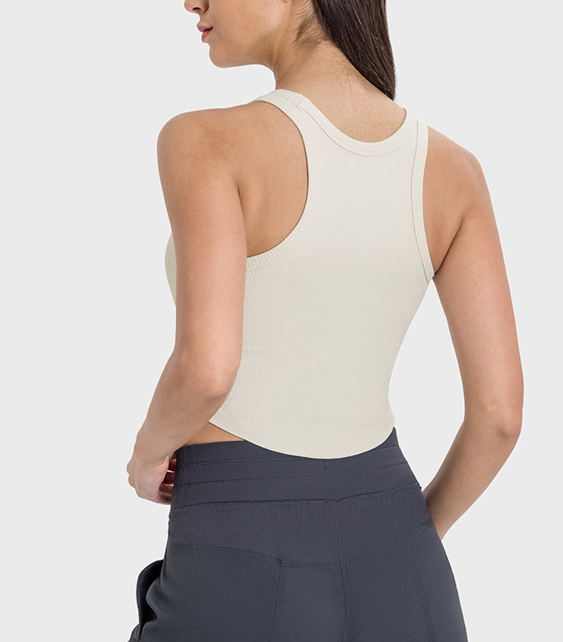 Built-In Cup Non-Shift Shockproof Athletic Vest-Multicolor