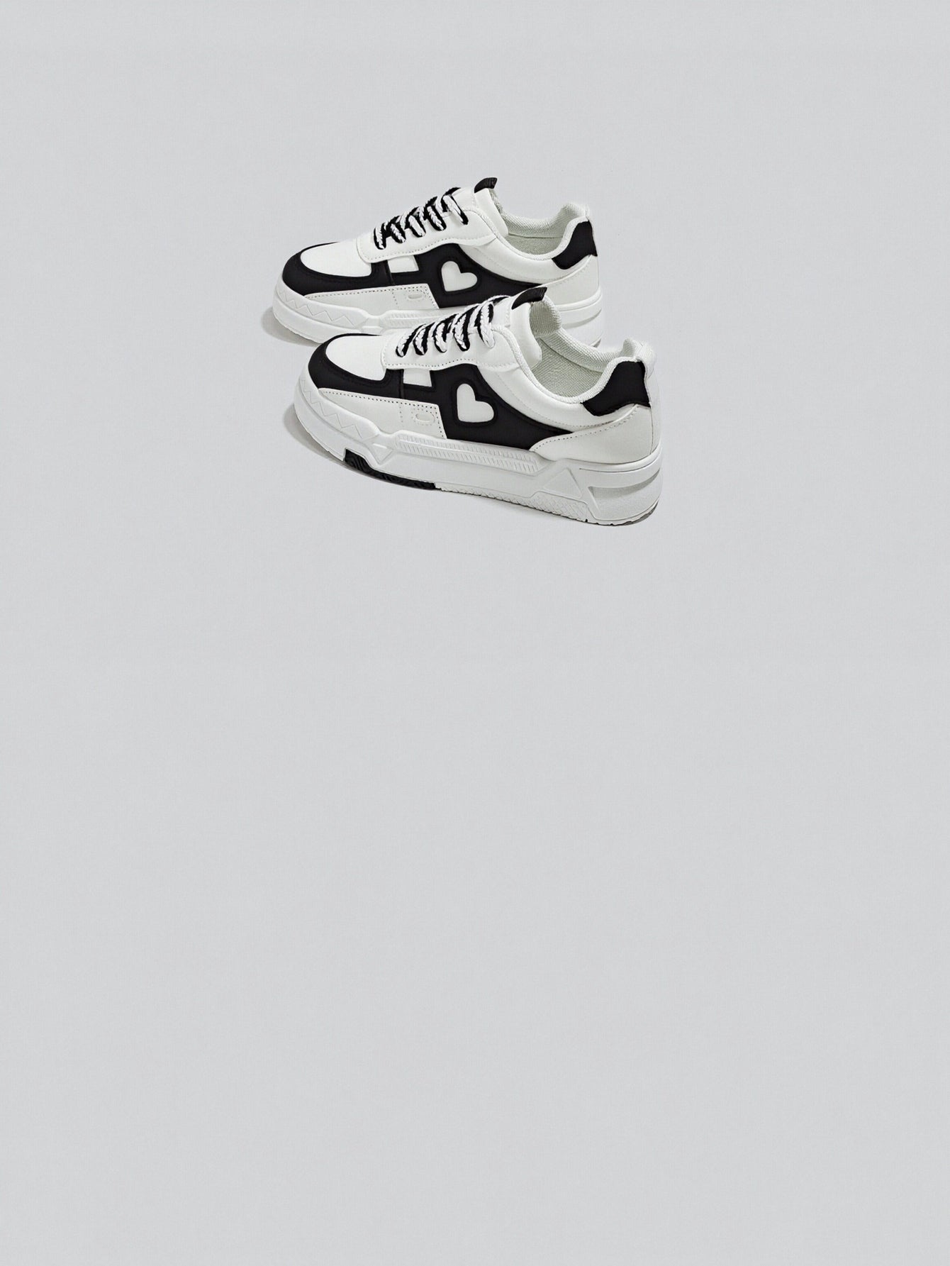 Chunky Heart Detail Platform Sneakers