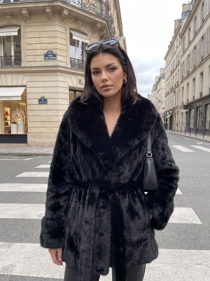 Luxurious Plush Faux Fur Coat