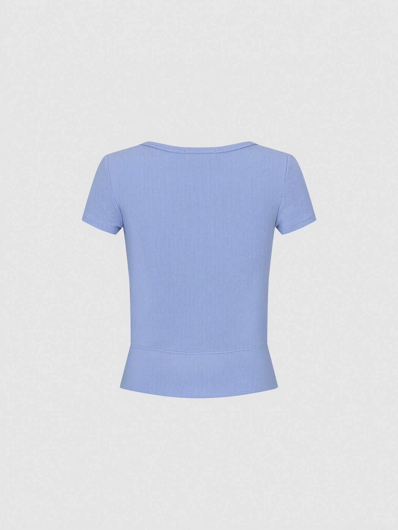 Button Detail Skinny-Fit T-Shirts
