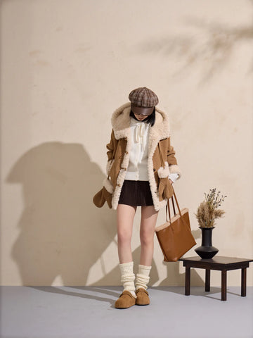 Cozy Faux Shearling Hooded Jacket