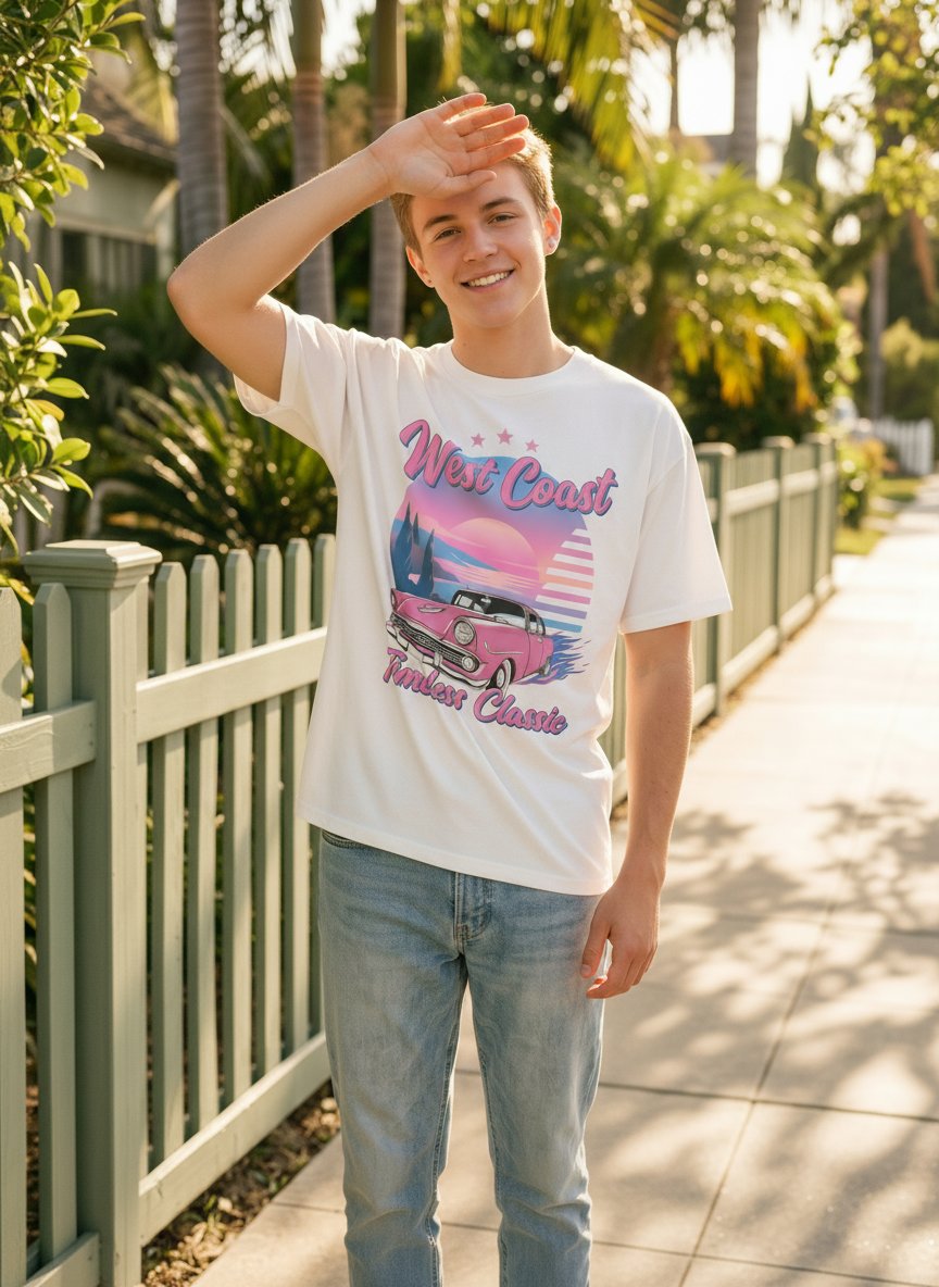 Vintage Retro Car Graphic T-Shirt