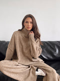 Cozy Oversized Mock Neck Knit Set