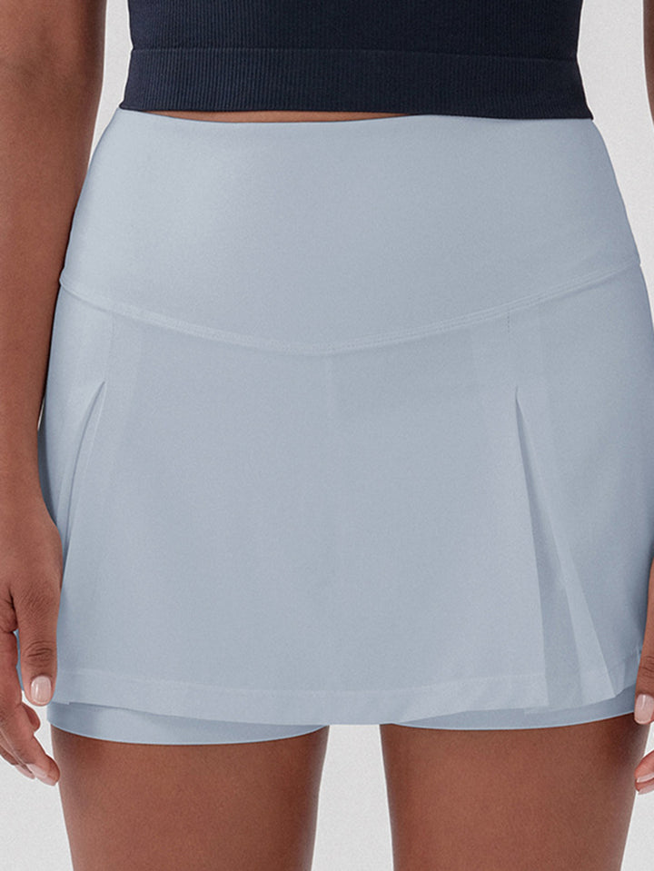 High Waisted Pleated Athletic Skort