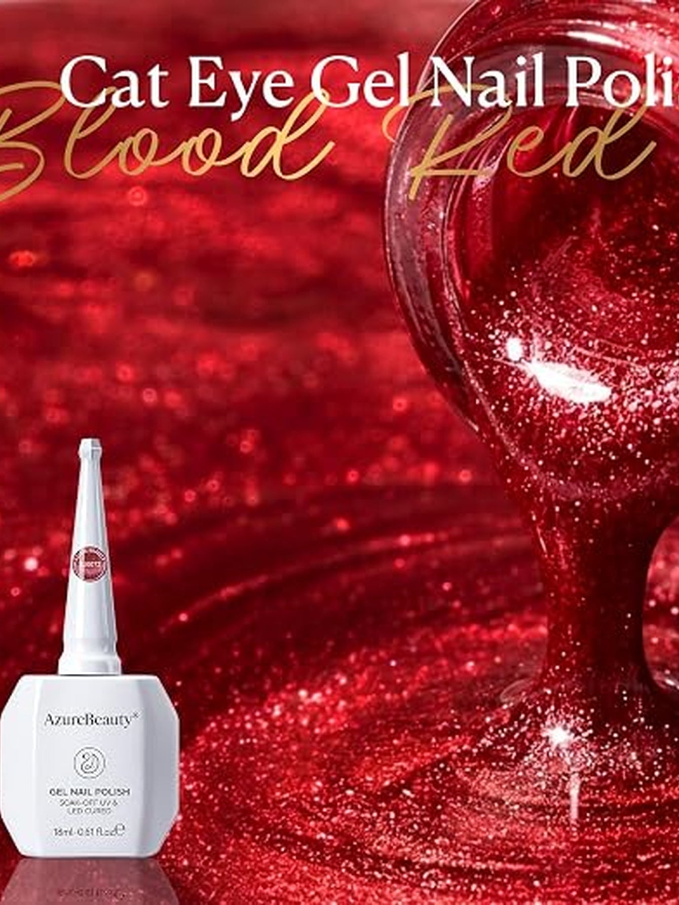 Sparkling Red Magnetic Cat Eye Gel Polish
