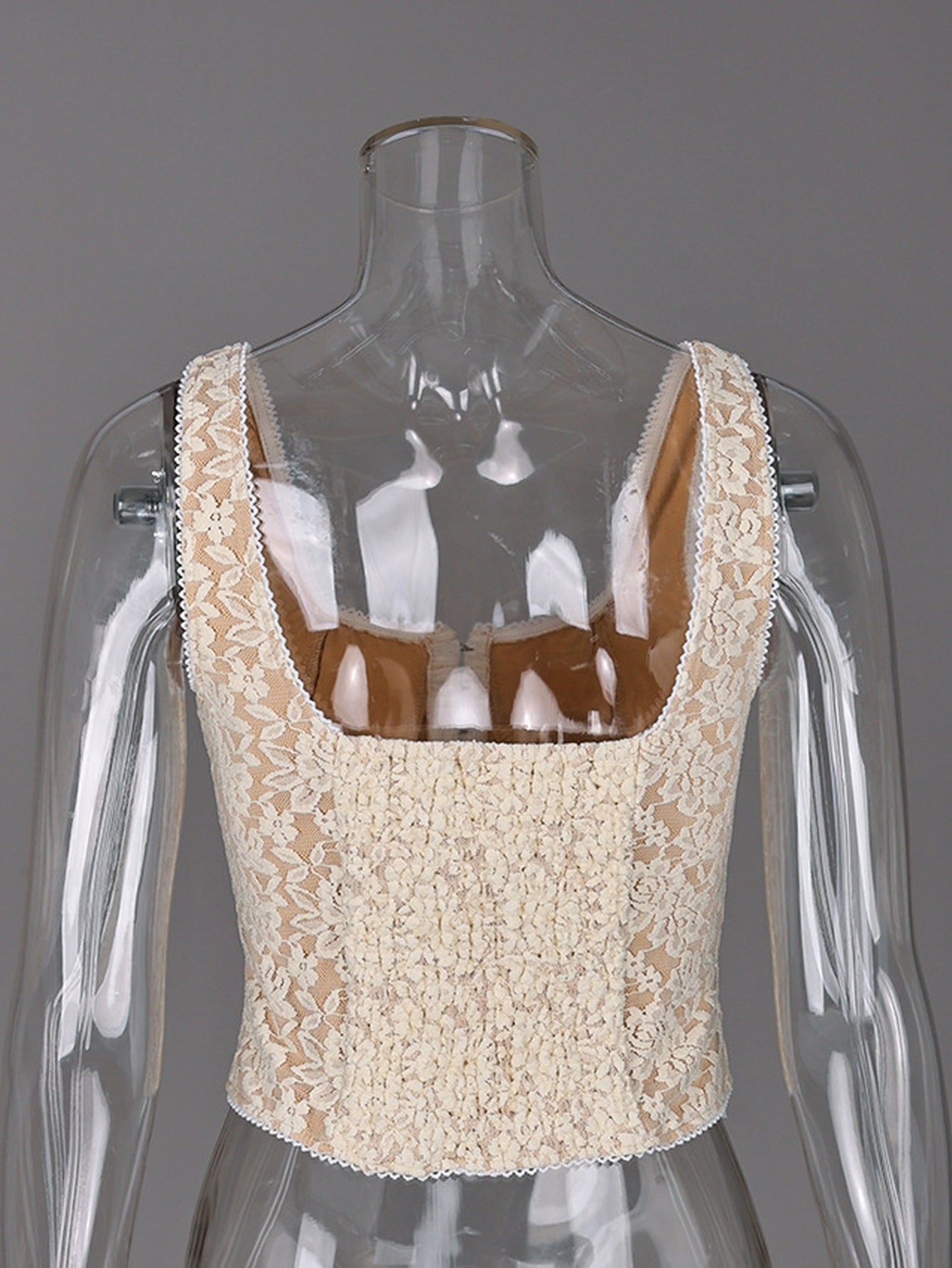 Floral Lace Corset Tank Top
