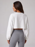 Oversized Cropped Long Sleeve Workout Tee