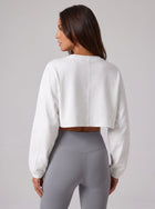 Oversized Cropped Long Sleeve Workout Tee